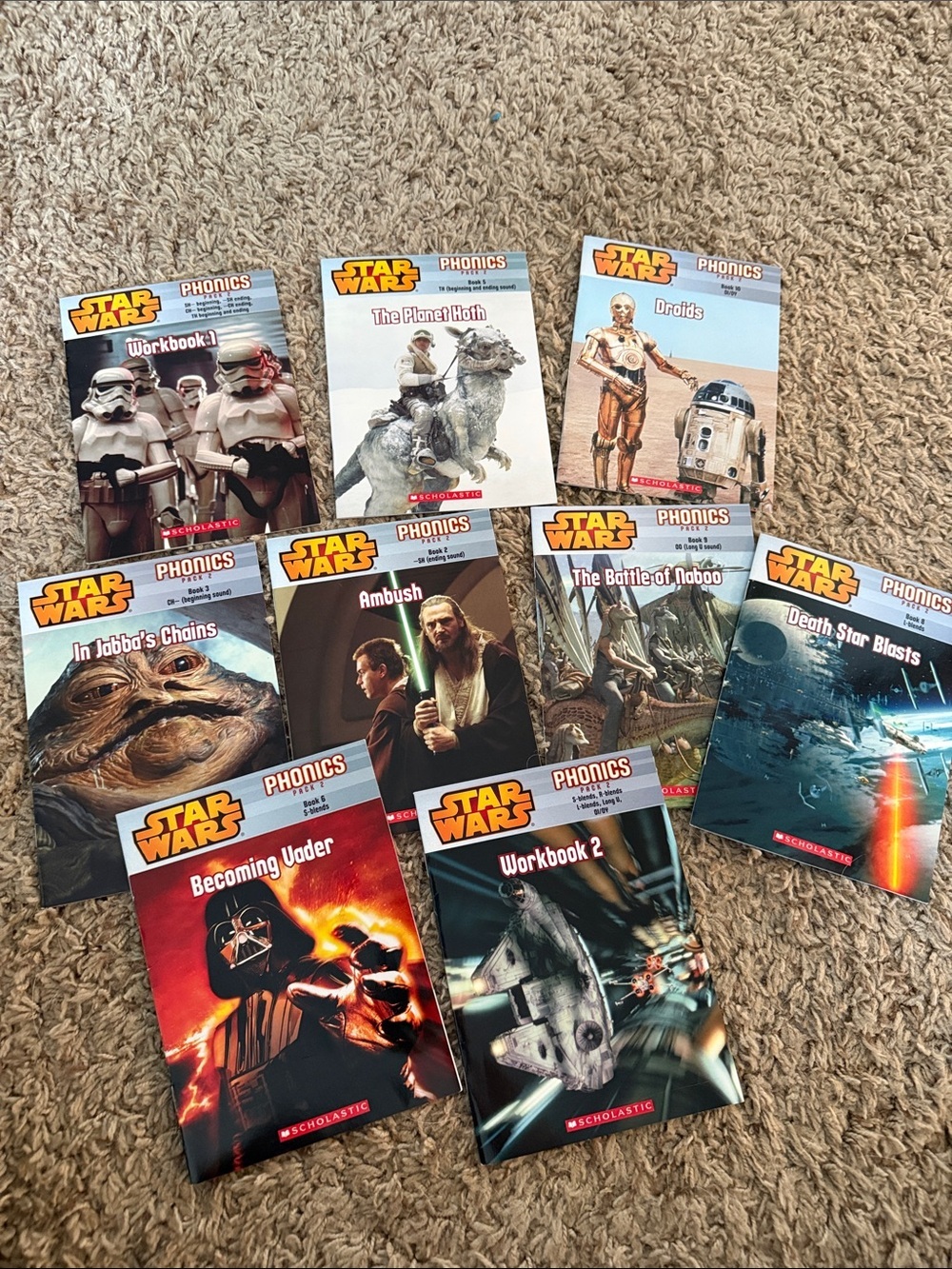 Scholastic Phonics Star Wars Book lot